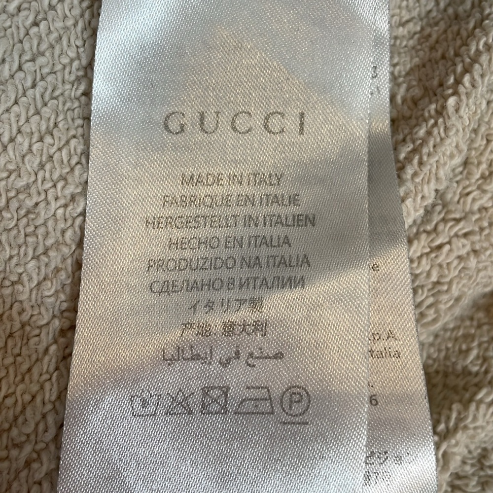 Gucci patch detail Sika deer hoodie in white size XS Unisex GG logo - Picture 9 of 11